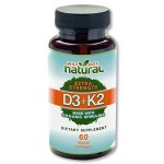 Vitamina D3 + K2 Extra fuerte 10.000 IU 60 Cápsulas