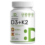 Vitamina D3 + K2 5000 IU 250 Cápsulas